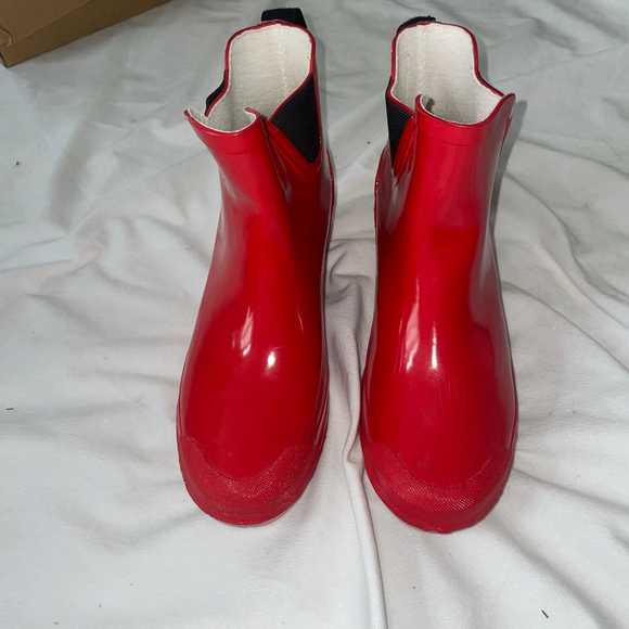 Women's FYF Red & Black Rain Boots Size 8 - Picture 4 of 10